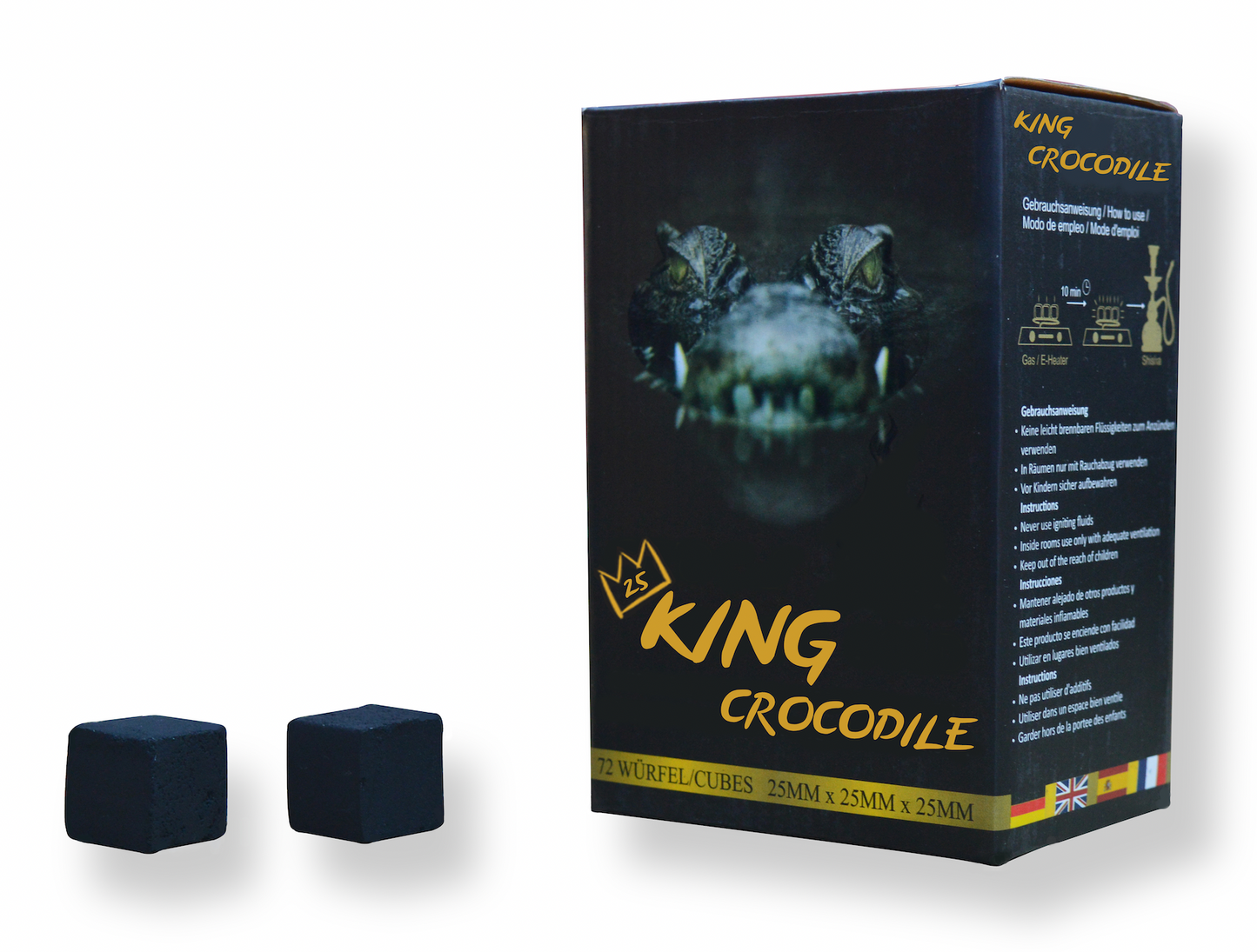 25er King Crocodile Premium Kohle