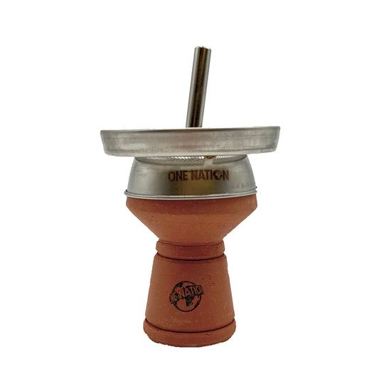 ONE NATION StoneHead Kaminkopf-Set, Stein & Ton-Gemisch und Kaminaufsatz