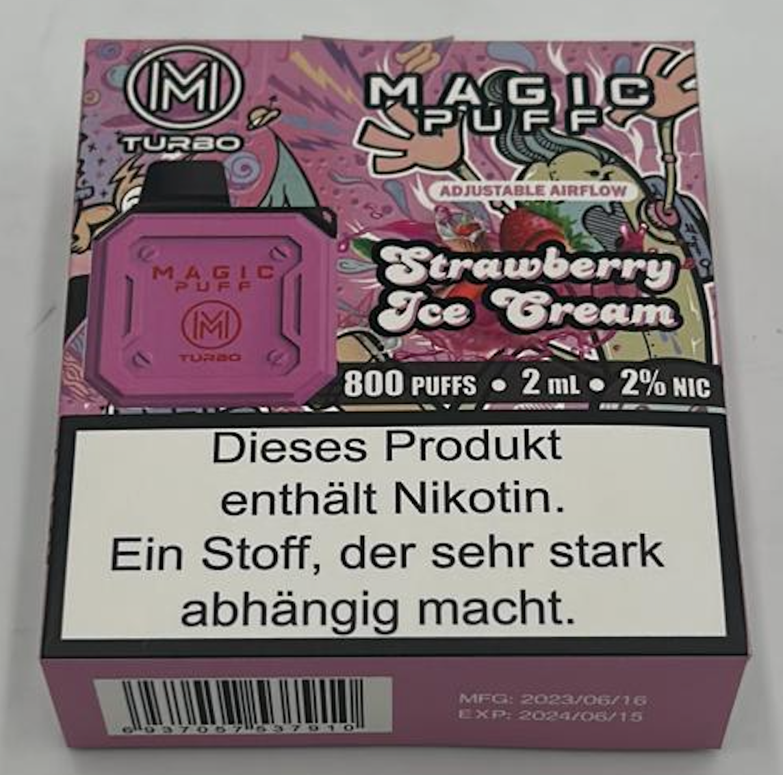 Magic Puff Turbo 800 puffs - verschiedene Sorten