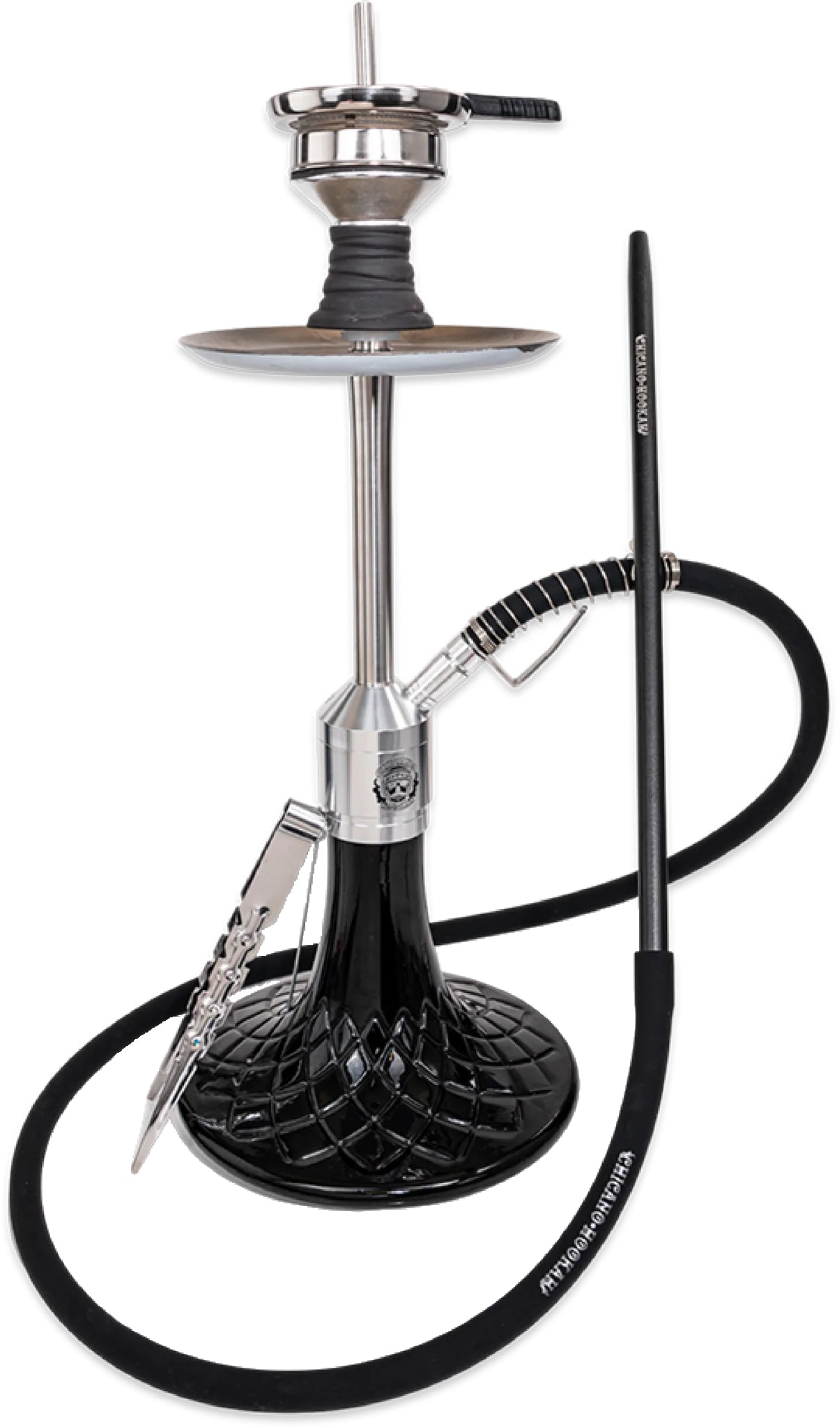 Chicano Miklo Silver Edelstahl, Schwarz / Weiss