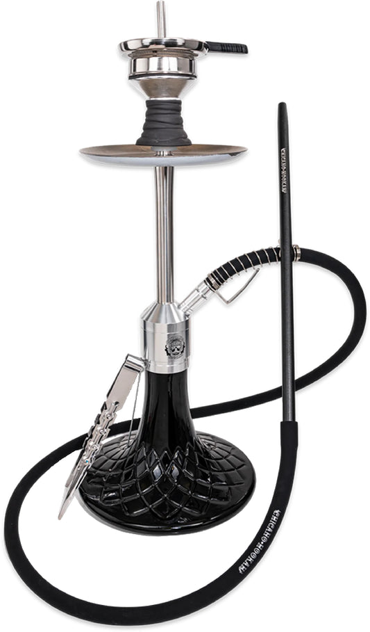 Chicano Miklo Silver Edelstahl, Schwarz / Weiss